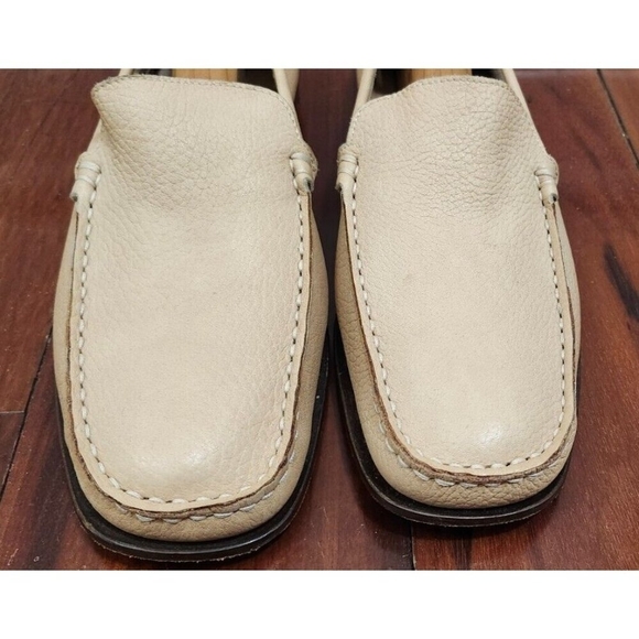 REG COMPANY made in Italy Beige Leather Men Loafers Size US 9/EUR 42 - Picture 4 of 15